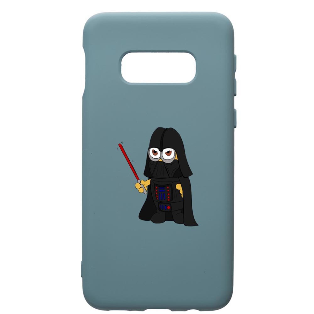 Husa Premium Silicon Compatibila Cu Samsung Galaxy S10, Minion Star Wars, cu interiorul din material textil, protectie camera, Cornflower, PCF210