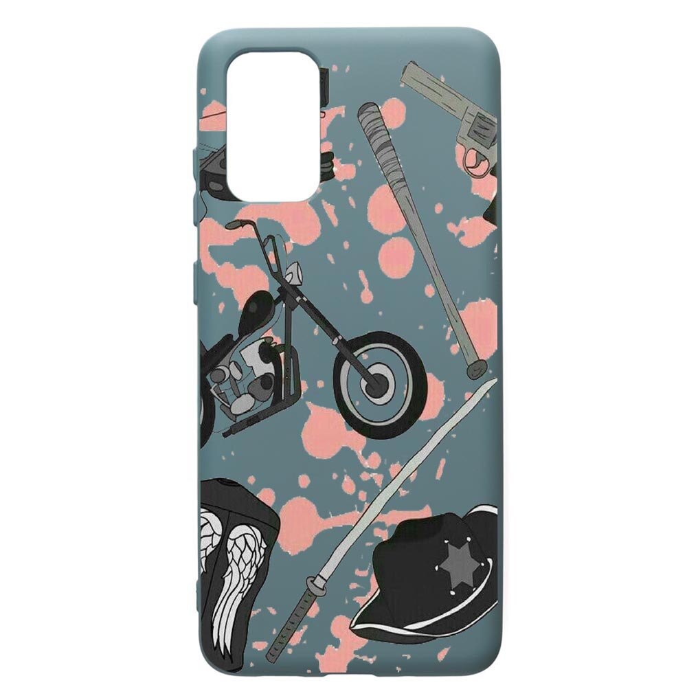 Husa Premium Silicon Compatibila Cu Samsung Galaxy S20 Plus, The Walking Dead, cu interiorul din material textil, protectie camera, Cornflower, PCF307