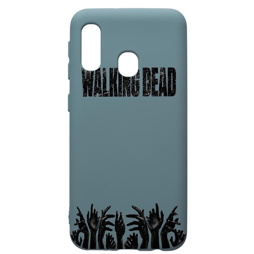 Husa Premium Silicon Compatibila Cu Samsung Galaxy A20E, The Walking Dead, cu interiorul din material textil, protectie camera, Cornflower, PCF301