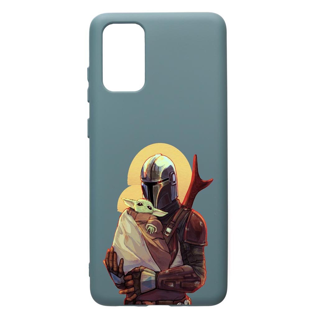 Husa Premium Silicon Compatibila Cu Samsung Galaxy S20 Plus, Star Wars The Mandalorian, cu interiorul din material textil, protectie camera, Cornflower, PCF465