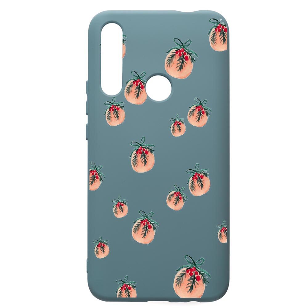 Husa Premium Silicon Compatibila Cu Huawei Y7 2019, Xmas, cu interiorul din material textil, protectie camera, Cornflower, PCF339