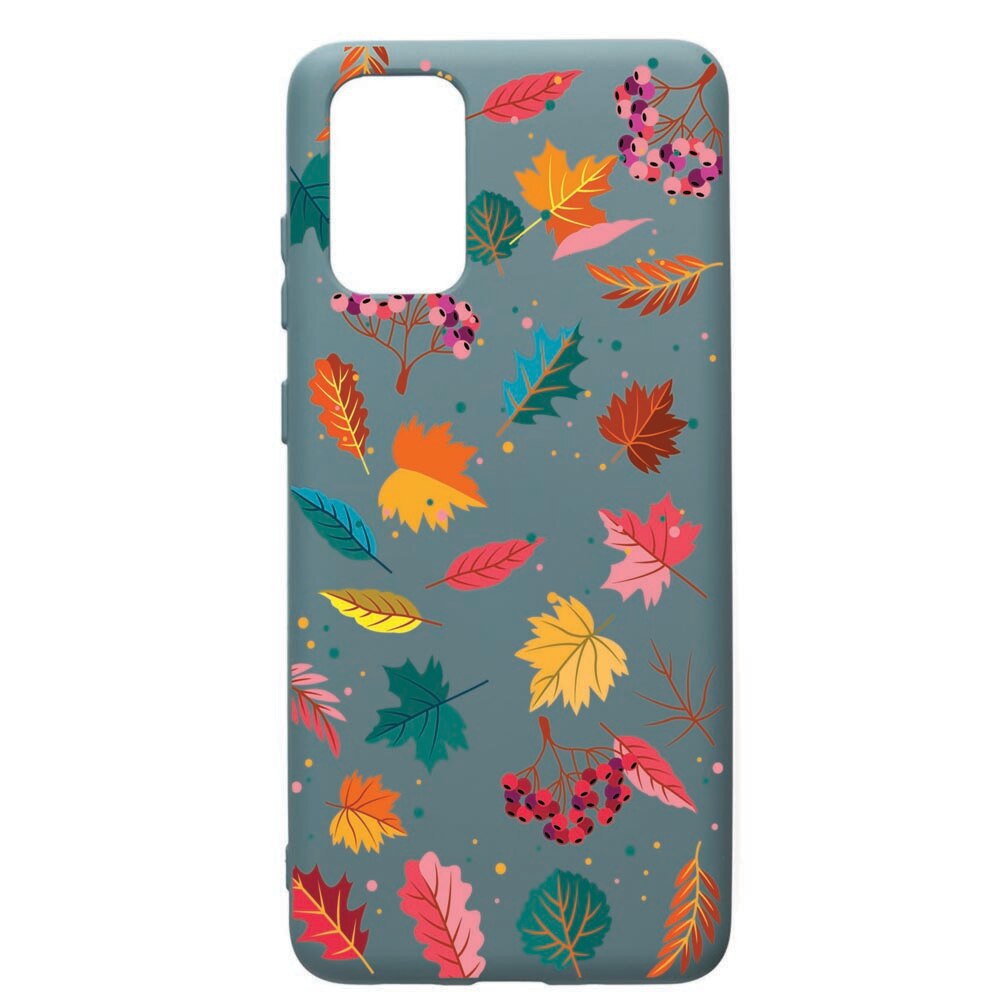 Husa Premium Silicon Compatibila Cu Samsung Galaxy S20 Plus, Feathers, cu interiorul din material textil, protectie camera, Cornflower, PCF99