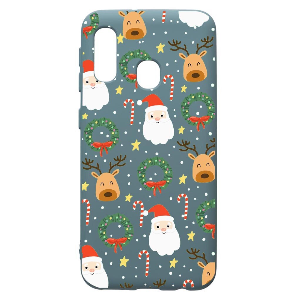 Husa Premium Silicon Compatibila Cu Samsung Galaxy A20E, Happy, cu interiorul din material textil, protectie camera, Cornflower, PCF350