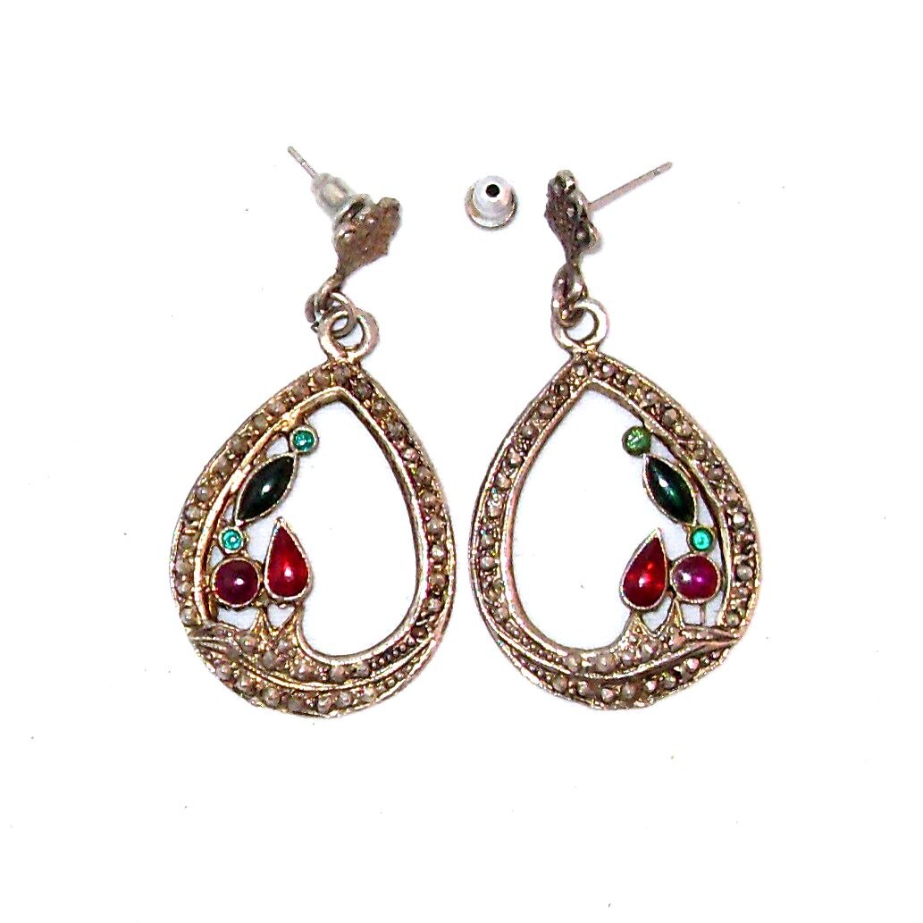 Cercei bijuterie argintii lacrima de dama FashionBijoux