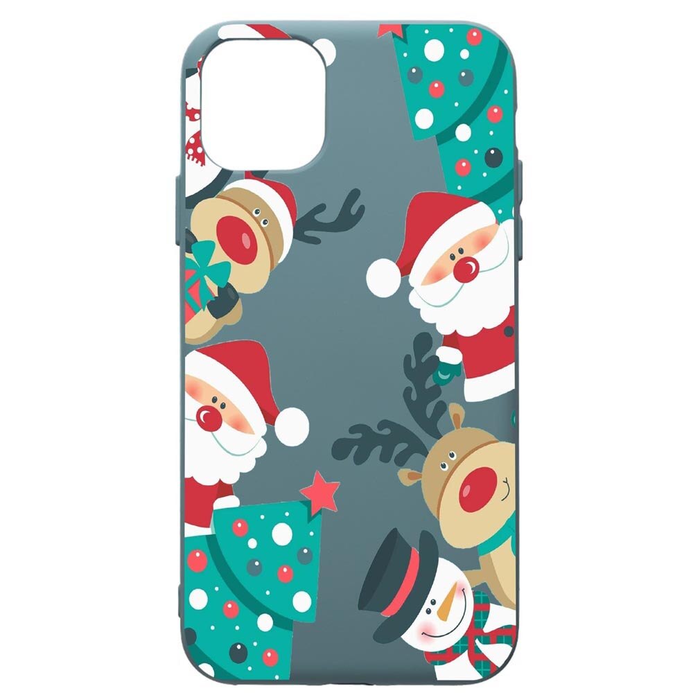 Husa Premium Silicon Compatibila Cu Apple iPhone 11 Pro Max, Xmas, cu interiorul din material textil, protectie camera, Cornflower, PCF338