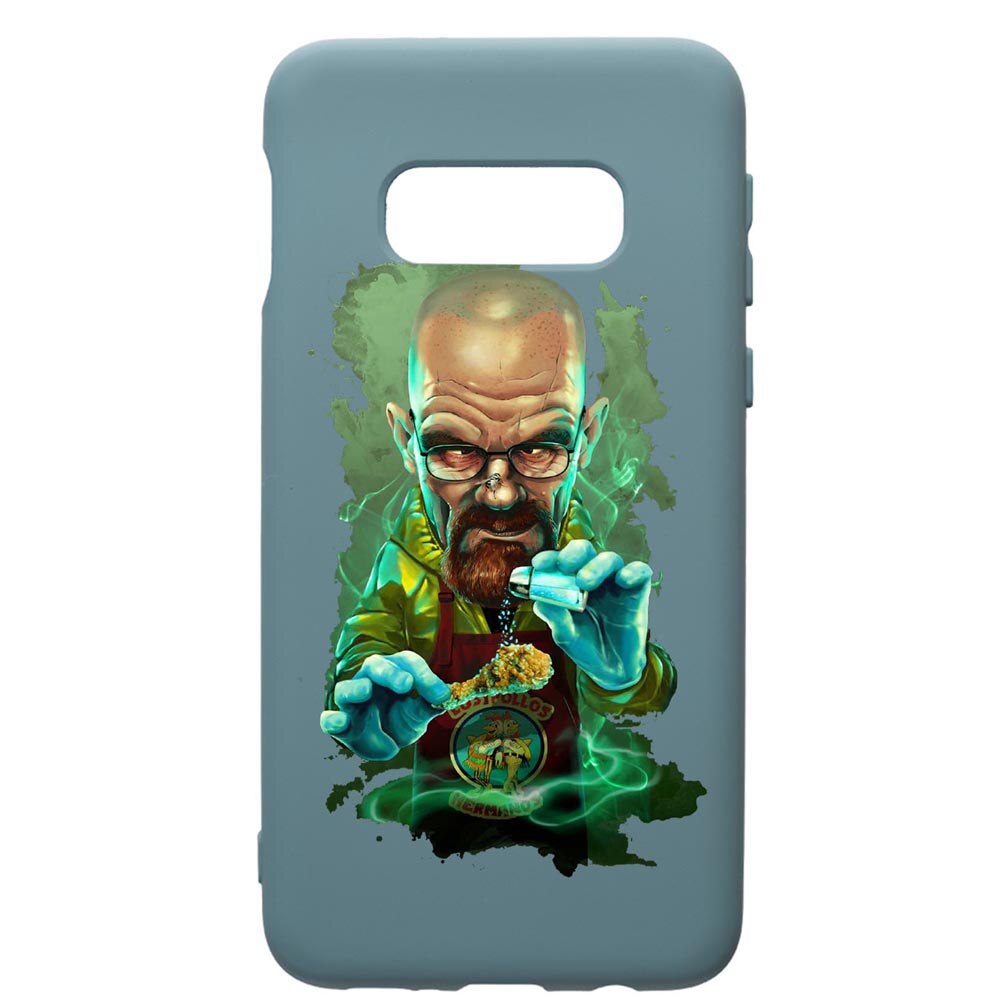 Husa Premium Silicon Compatibila Cu Samsung Galaxy S10, Breaking Bad, cu interiorul din material textil, protectie camera, Cornflower, PCF367