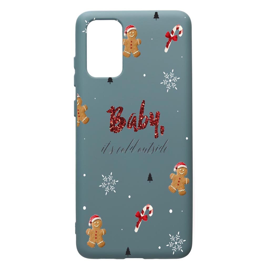 Husa Premium Silicon Compatibila Cu Samsung Galaxy S20 Plus, Xmas, cu interiorul din material textil, protectie camera, Cornflower, PCF319