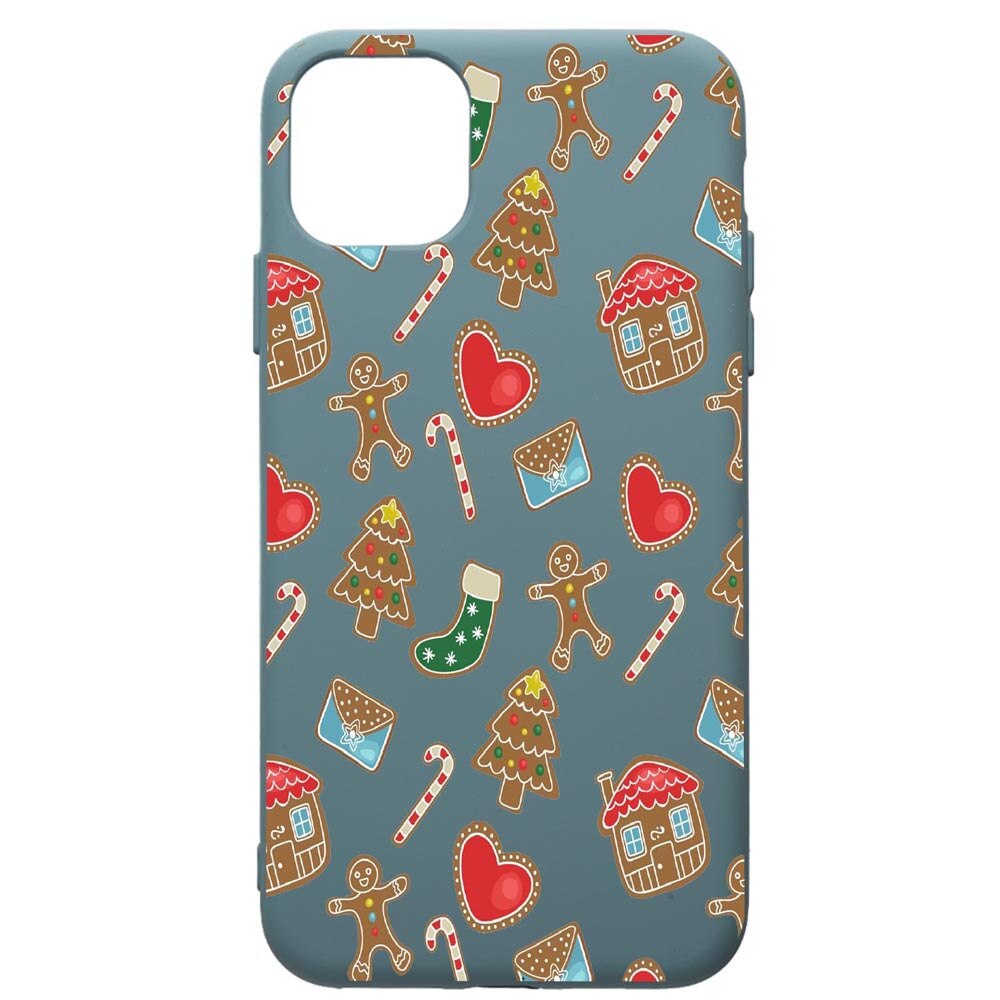 Husa Premium Silicon Compatibila Cu Apple iPhone 11 Pro Max, Sweets, cu interiorul din material textil, protectie camera, Cornflower, PCF353