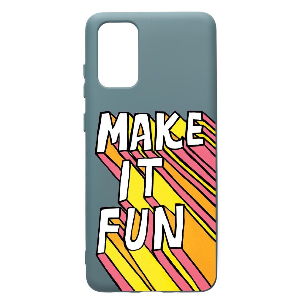 Husa Premium Silicon Compatibila Cu Samsung Galaxy S20 Plus, Make it Fun, cu interiorul din material textil, protectie camera, Cornflower, PCF494