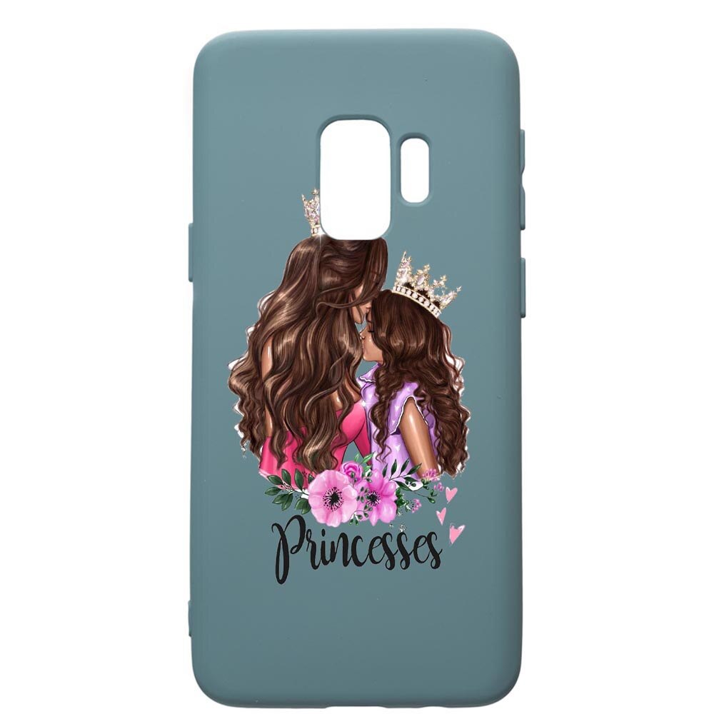 Husa Premium Silicon Compatibila Cu Samsung Galaxy S9, Princesses, cu interiorul din material textil, protectie camera, Cornflower, PCF552