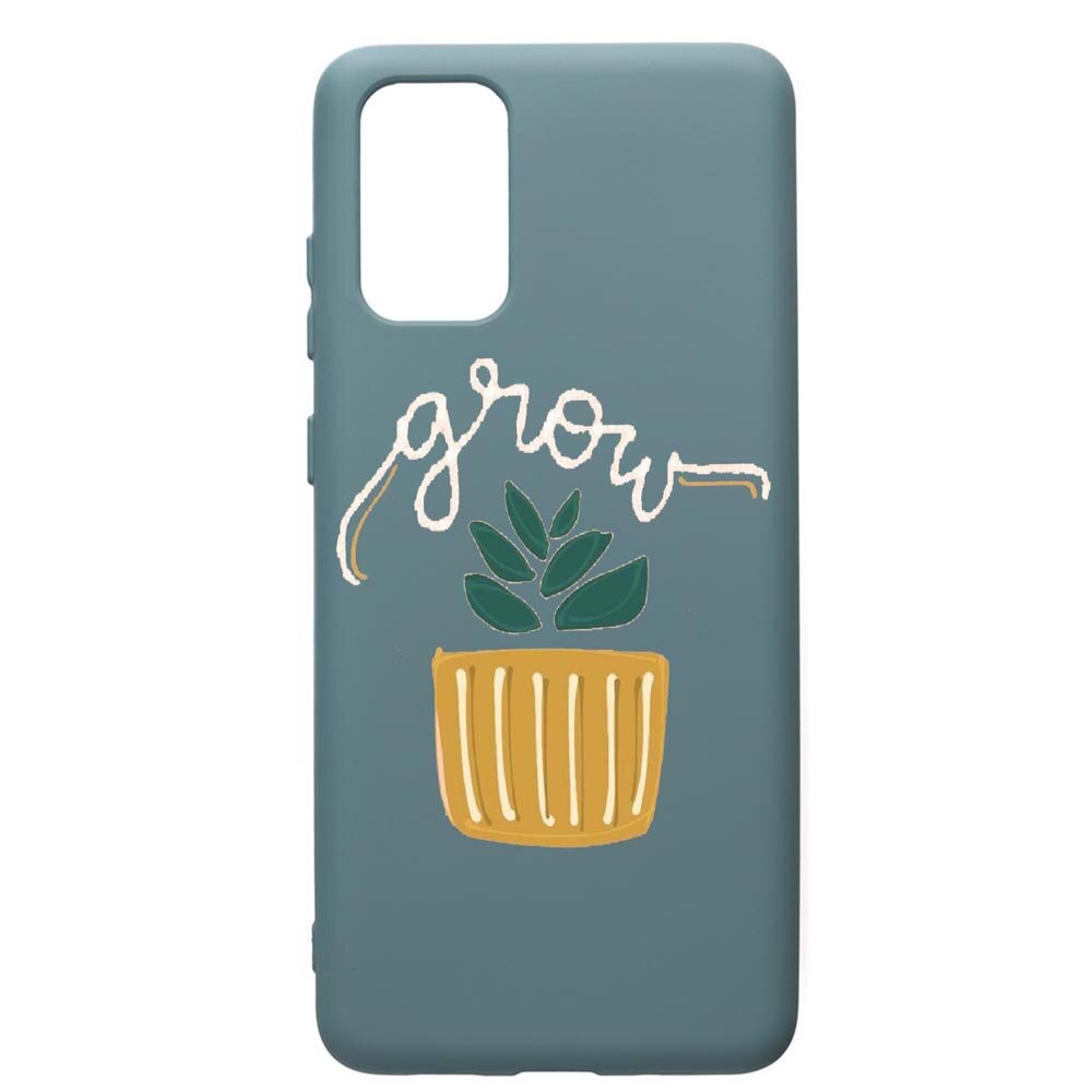 Husa Premium Silicon Compatibila Cu Samsung Galaxy S20 Plus, Grow, cu interiorul din material textil, protectie camera, Cornflower, PCF490