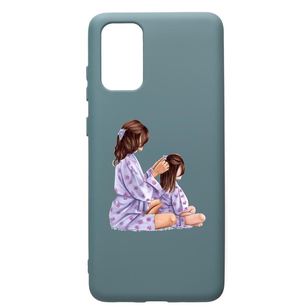 Husa Premium Silicon Compatibila Cu Samsung Galaxy S20 Plus, Mommy's Girl, cu interiorul din material textil, protectie camera, Cornflower, PCF553