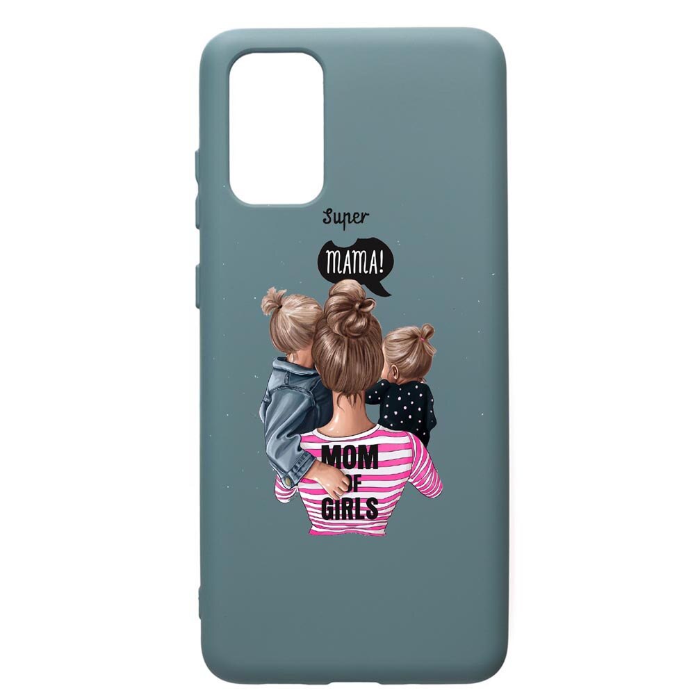 Husa Premium Silicon Compatibila Cu Samsung Galaxy S20 Plus, Super Mama, cu interiorul din material textil, protectie camera, Cornflower, PCF556
