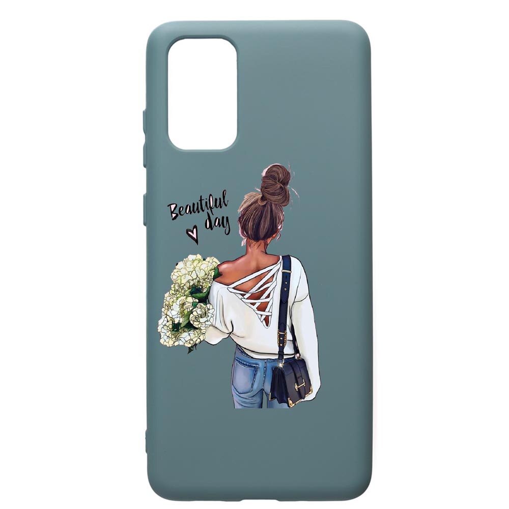 Husa Premium Silicon Compatibila Cu Samsung Galaxy S20 Plus, Beautiful Day, cu interiorul din material textil, protectie camera, Cornflower, PCF561