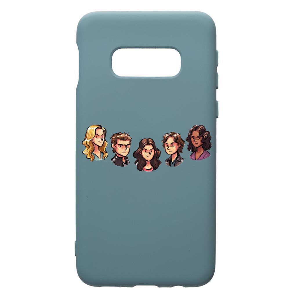 Husa Premium Silicon Compatibila Cu Samsung Galaxy S10, Vampire Diaries, cu interiorul din material textil, protectie camera, Cornflower, PCF579