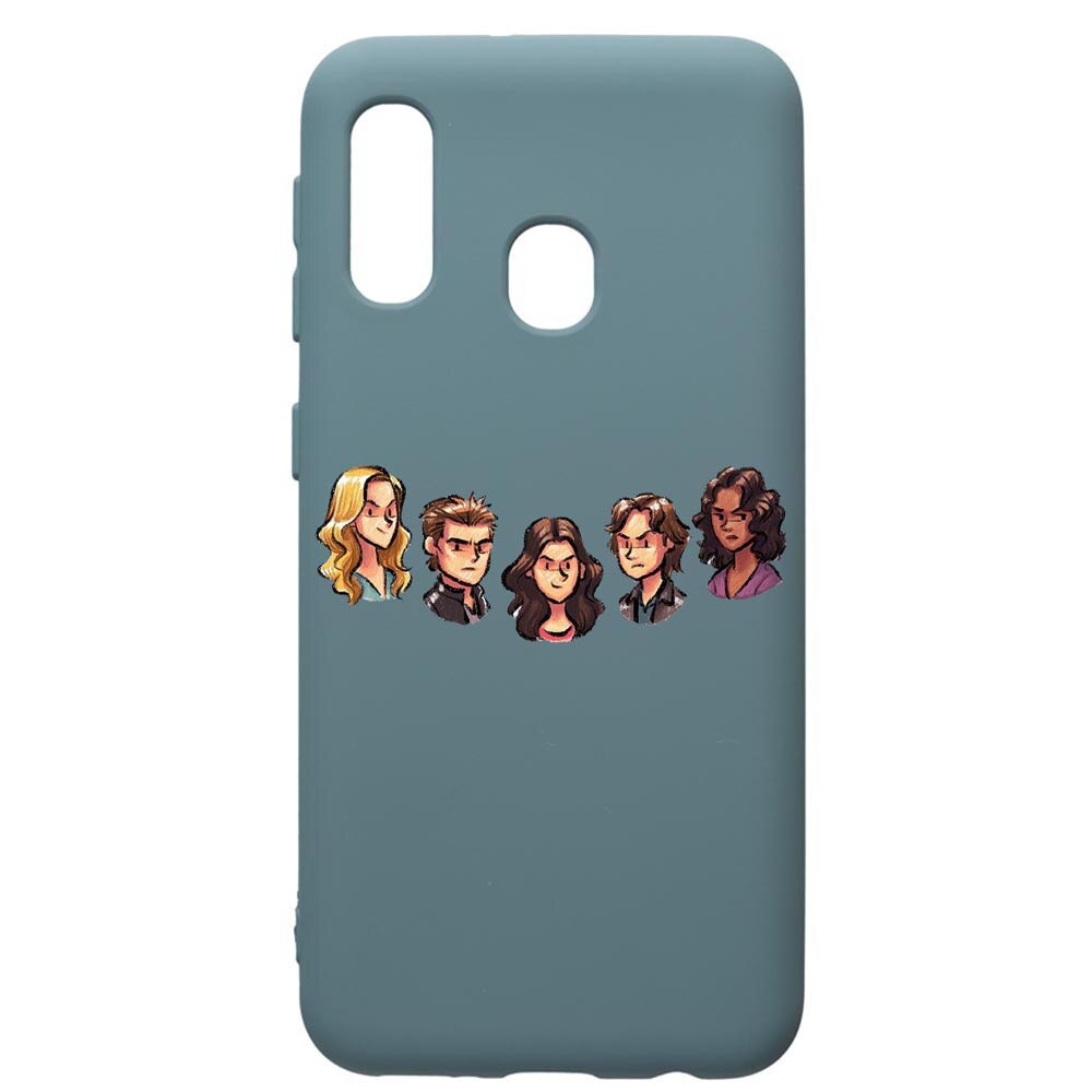 Husa Premium Silicon Compatibila Cu Samsung Galaxy A20E, Vampire Diaries, cu interiorul din material textil, protectie camera, Cornflower, PCF579