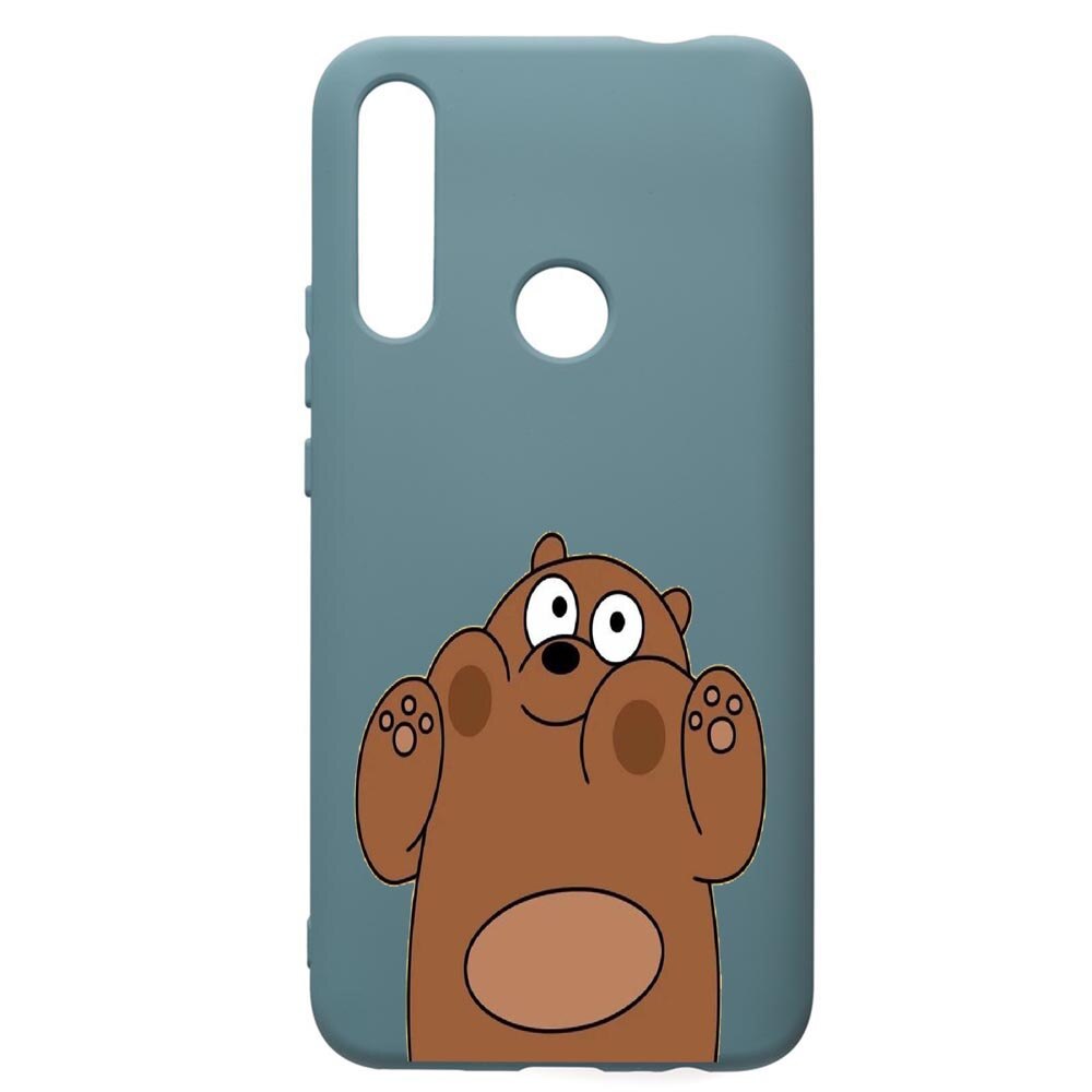 Husa Premium Silicon Compatibila Cu Huawei Y7 2019, Bears, cu interiorul din material textil, protectie camera, Cornflower, PCF589