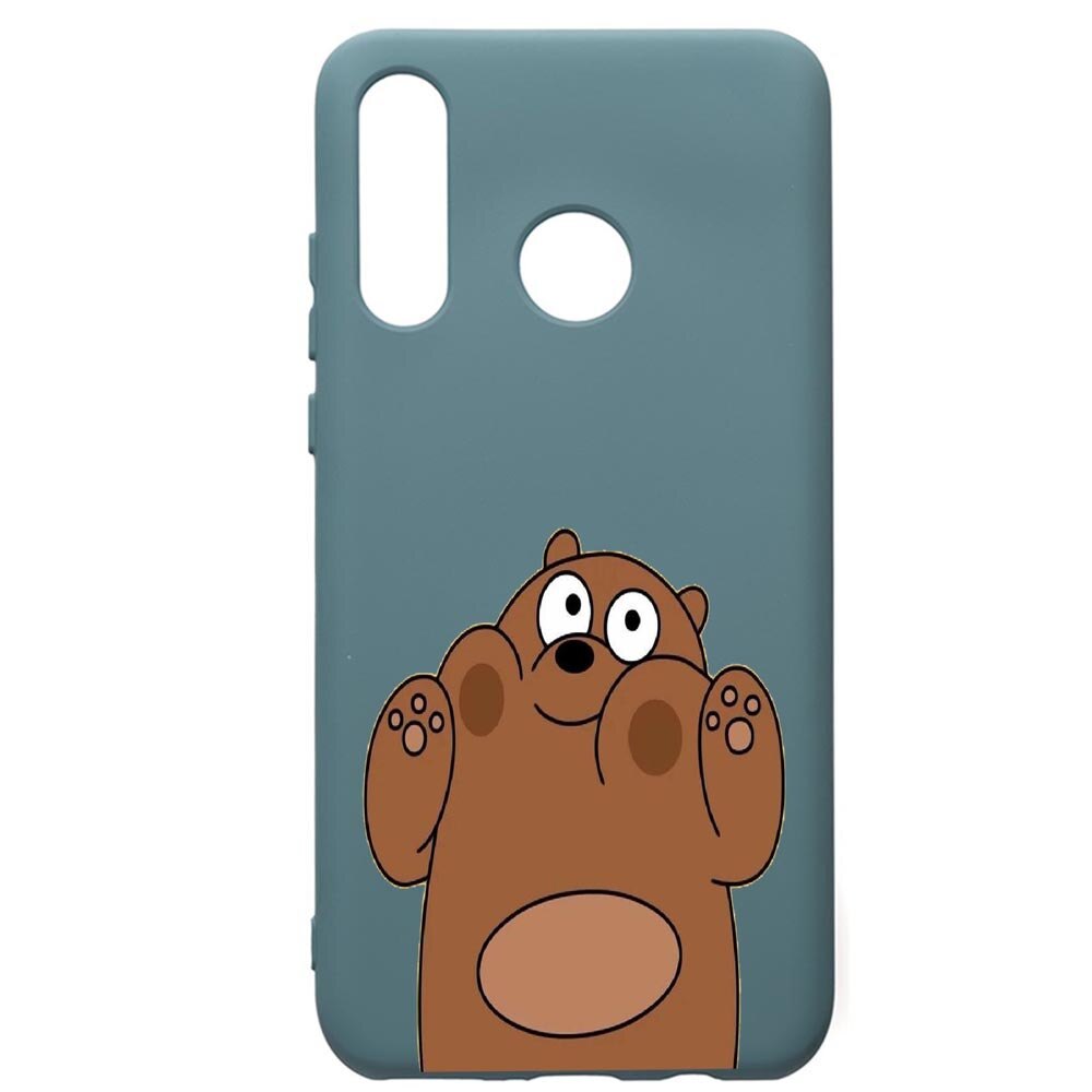 Husa Premium Silicon Compatibila Cu Huawei P30 Lite, Bears, cu interiorul din material textil, protectie camera, Cornflower, PCF589
