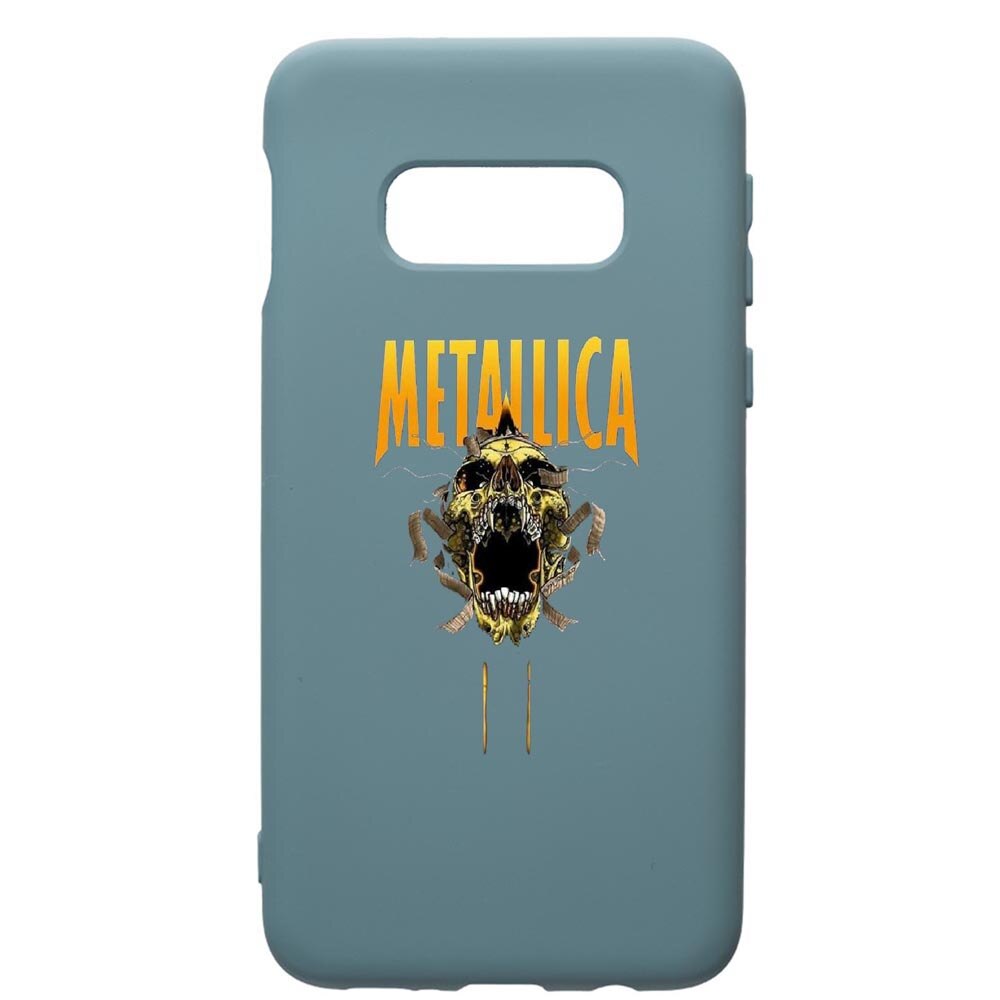 Husa Premium Silicon Compatibila Cu Samsung Galaxy S10, Metallica, cu interiorul din material textil, protectie camera, Cornflower, PCF542
