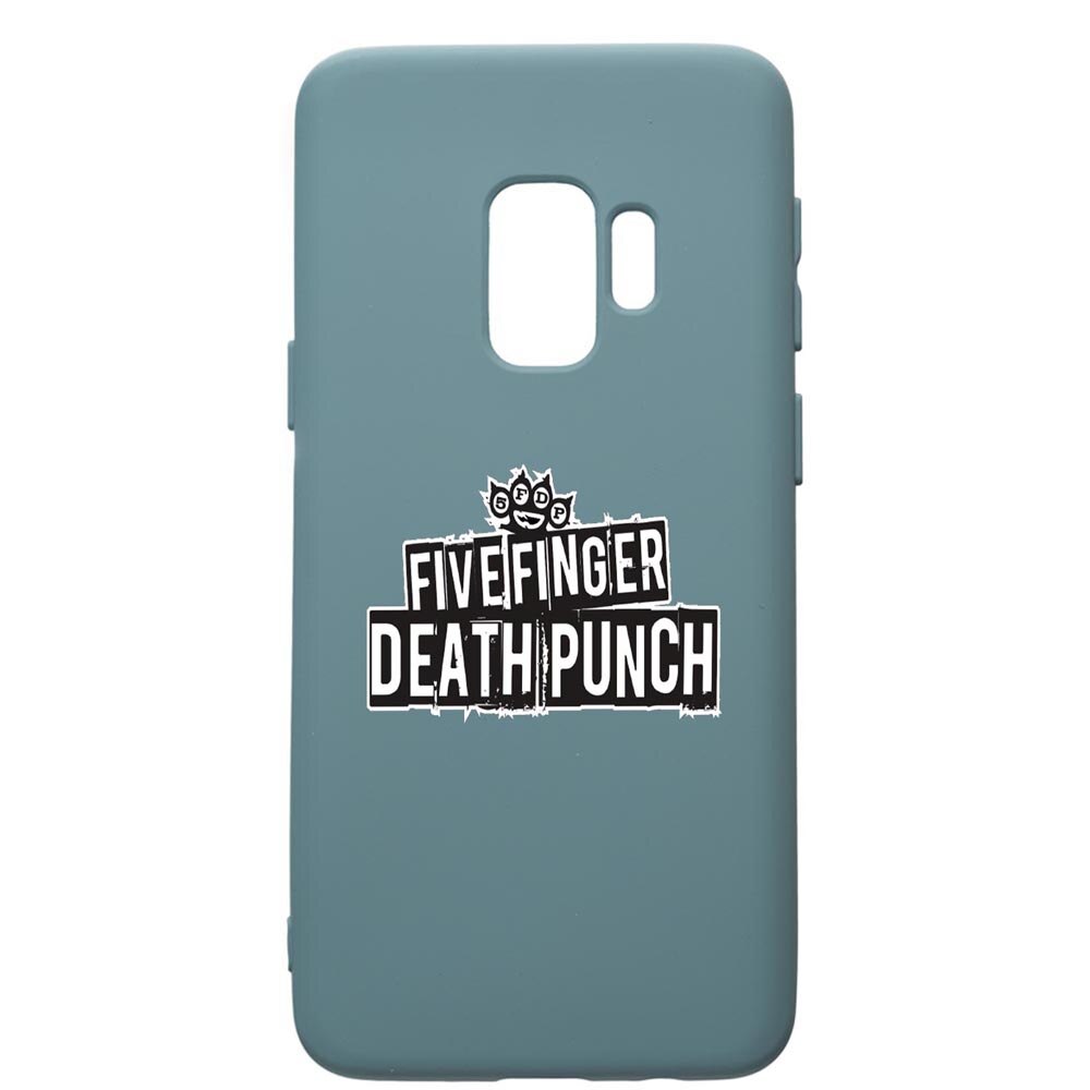 Husa Premium Silicon Compatibila Cu Samsung Galaxy S9, Five Finger Death Punch, cu interiorul din material textil, protectie camera, Cornflower, PCF536