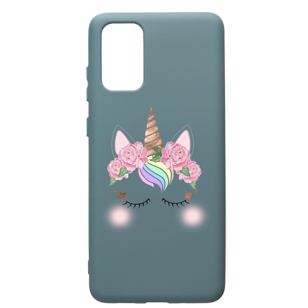 Husa Premium Silicon Compatibila Cu Samsung Galaxy S20 Plus, Unicorn, cu interiorul din material textil, protectie camera, Cornflower, PCF525