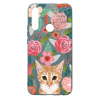 husa premium silicon compatibila cu huawei y7 2019 cat in flowers cu interiorul din material textil protectie camera cornflower pcf638 imagen 18_0_
0