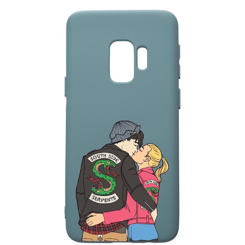 Husa Premium Silicon Compatibila Cu Samsung Galaxy S9, Riverdale - South Side Serpents, cu interiorul din material textil, protectie camera, Cornflower, PCF618