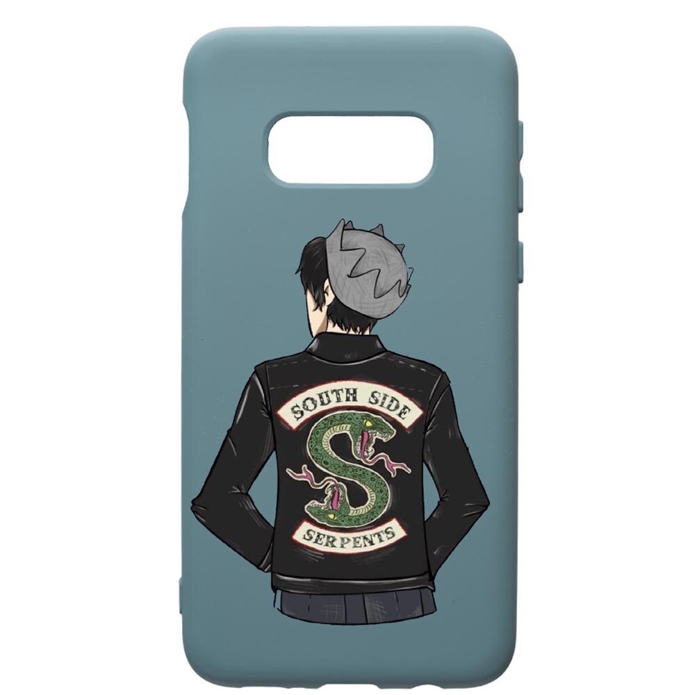 Husa Premium Silicon Compatibila Cu Samsung Galaxy S10, Riverdale - South Side Serpents, cu interiorul din material textil, protectie camera, Cornflower, PCF619