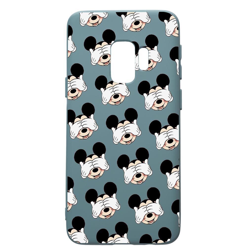Husa Premium Silicon Compatibila Cu Samsung Galaxy S9, Mini Mouse, cu interiorul din material textil, protectie camera, Cornflower, PCF603