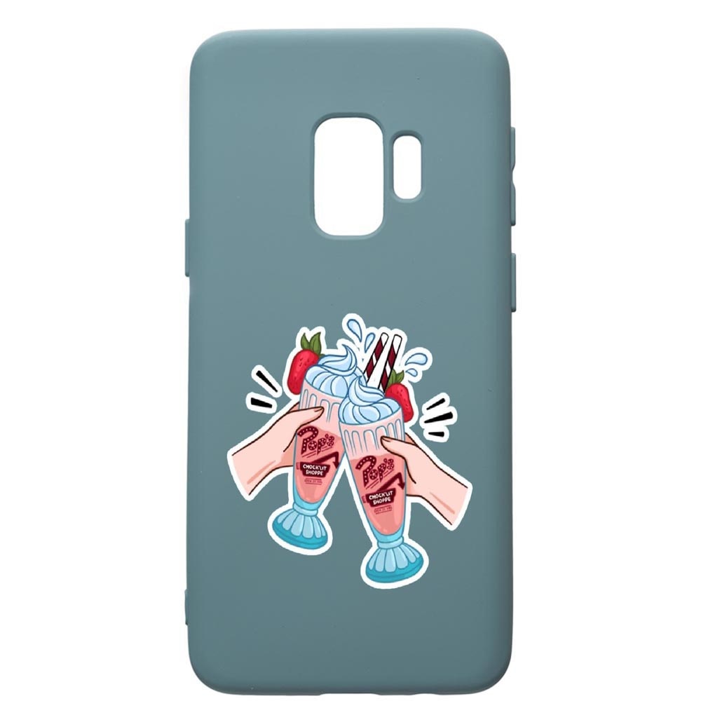 Husa Premium Silicon Compatibila Cu Samsung Galaxy S9, Riverdale Shake, cu interiorul din material textil, protectie camera, Cornflower, PCF613