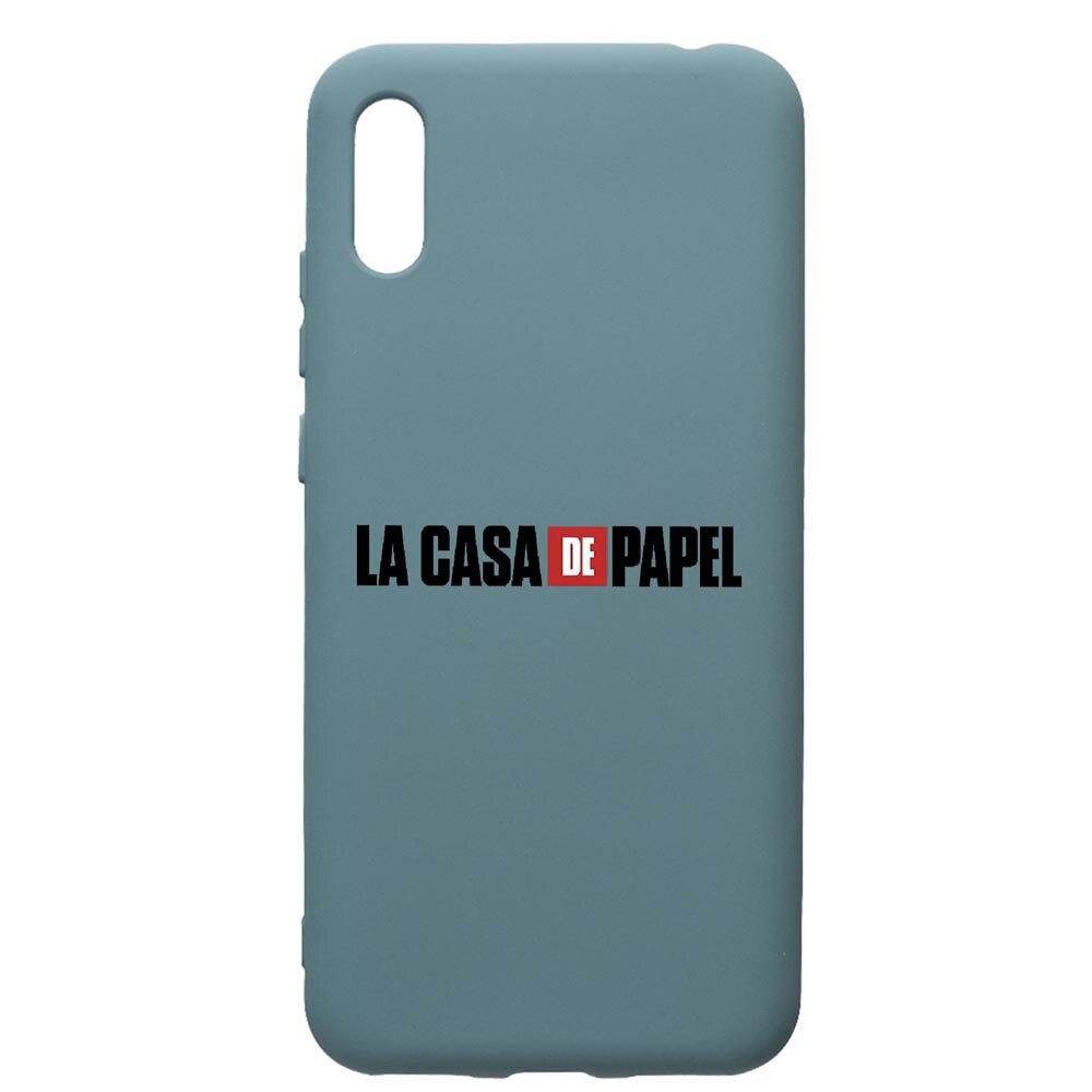 Husa Premium Silicon Compatibila Cu Huawei Y6 2019, La Casa De Papel, cu interiorul din material textil, protectie camera, Cornflower, PCF292