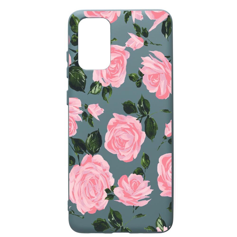 Husa Premium Silicon Compatibila Cu Samsung Galaxy S20 Plus, Rose Pastel colors, cu interiorul din material textil, protectie camera, Cornflower, PCF514