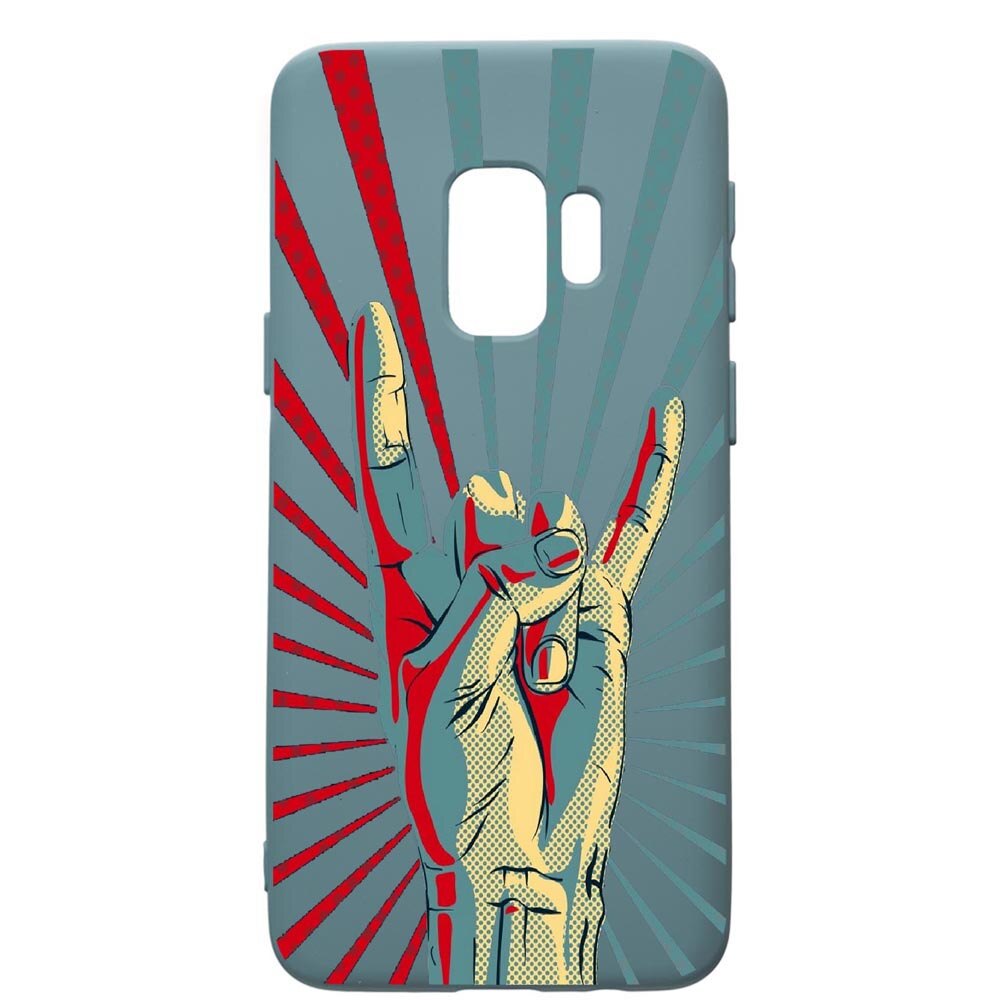 Husa Premium Silicon Compatibila Cu Samsung Galaxy S9, Rock, cu interiorul din material textil, protectie camera, Cornflower, PCF530