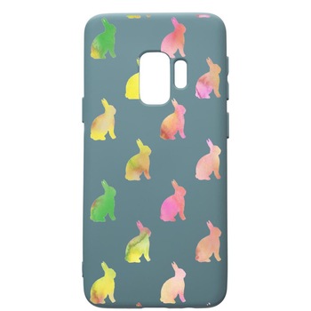 Husa Premium Silicon Compatibila Cu Samsung Galaxy S9, Cool Rabbits, cu interiorul din material textil, protectie camera, Cornflower, PCF695 Husa Premium Silicon Compatibila Cu Samsung Galaxy S9, Cool Rabbits, cu interiorul din material textil, protectie camera, Cornflower, PCF695