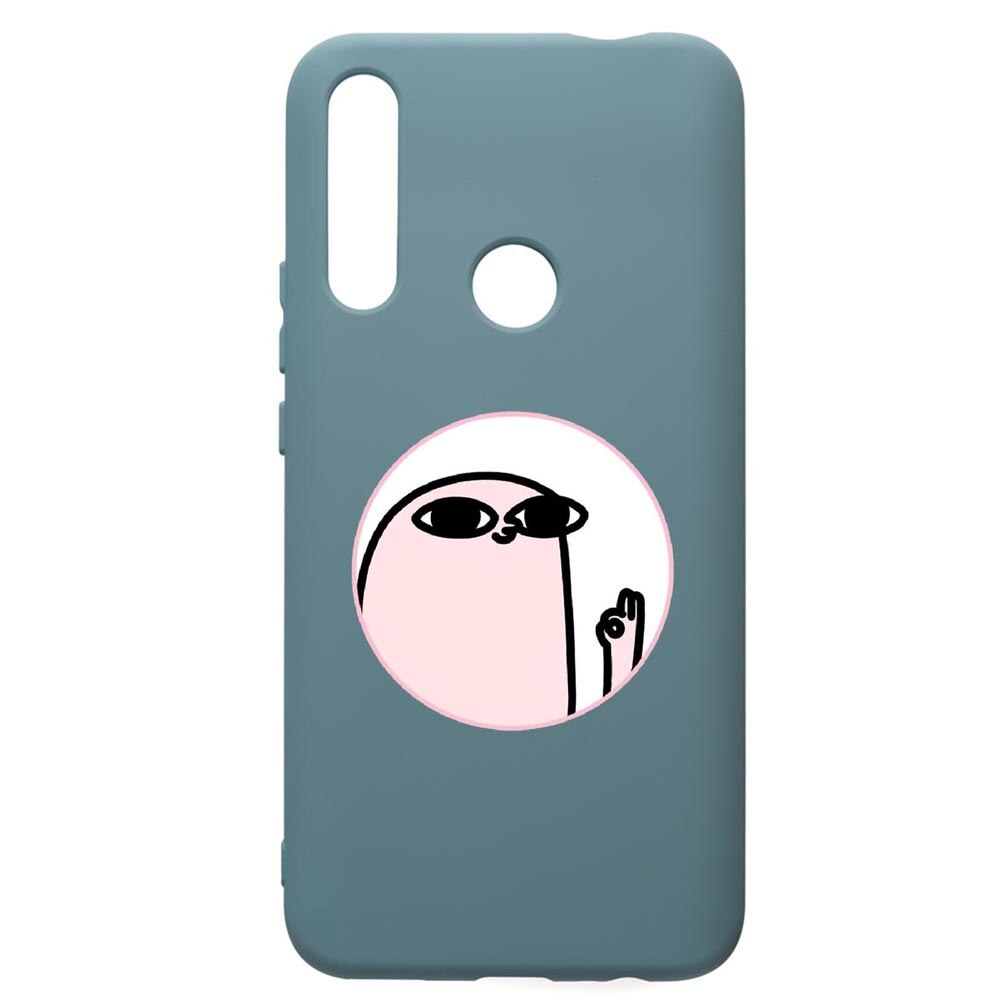 Husa Premium Silicon Compatibila Cu Huawei Y7 2019, Meme, cu interiorul din material textil, protectie camera, Cornflower, PCF658