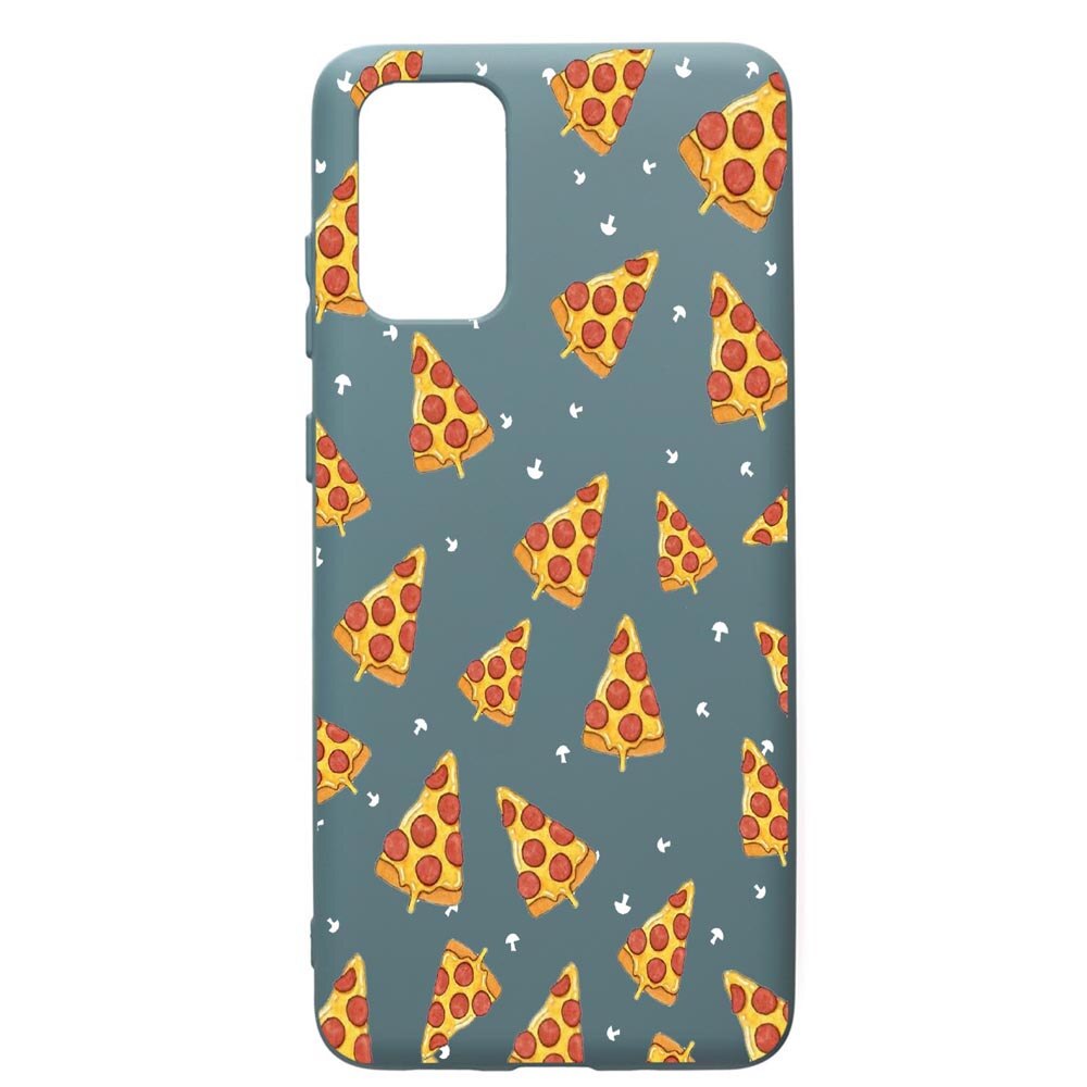 Husa Premium Silicon Compatibila Cu Samsung Galaxy S20 Plus, Pizza, cu interiorul din material textil, protectie camera, Cornflower, PCF665