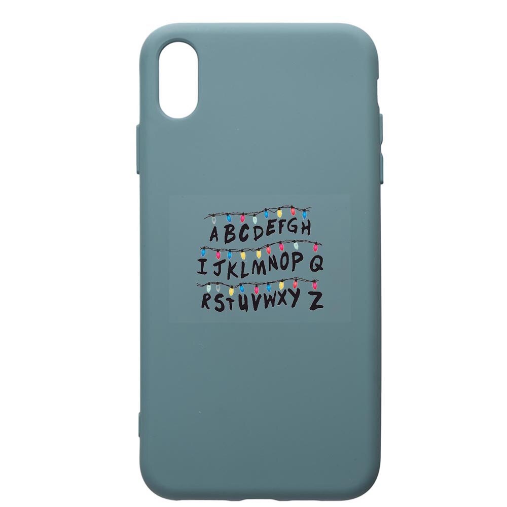 Husa Premium Silicon Compatibila Cu Apple iPhone XS Max, Stranger Things, cu interiorul din material textil, protectie camera, Cornflower, PCF720