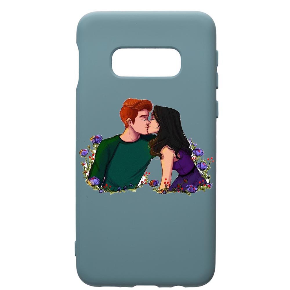 Husa Premium Silicon Compatibila Cu Samsung Galaxy S10, Riverdale Love, cu interiorul din material textil, protectie camera, Cornflower, PCF622