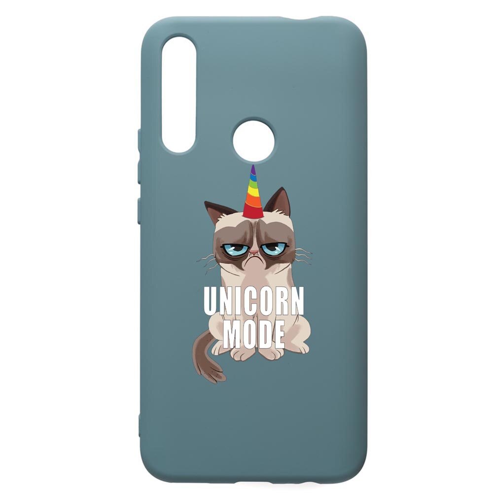 Husa Premium Silicon Compatibila Cu Huawei P Smart Z, Meme - Gumpy Unicorn Mode, cu interiorul din material textil, protectie camera, Cornflower, PCF654