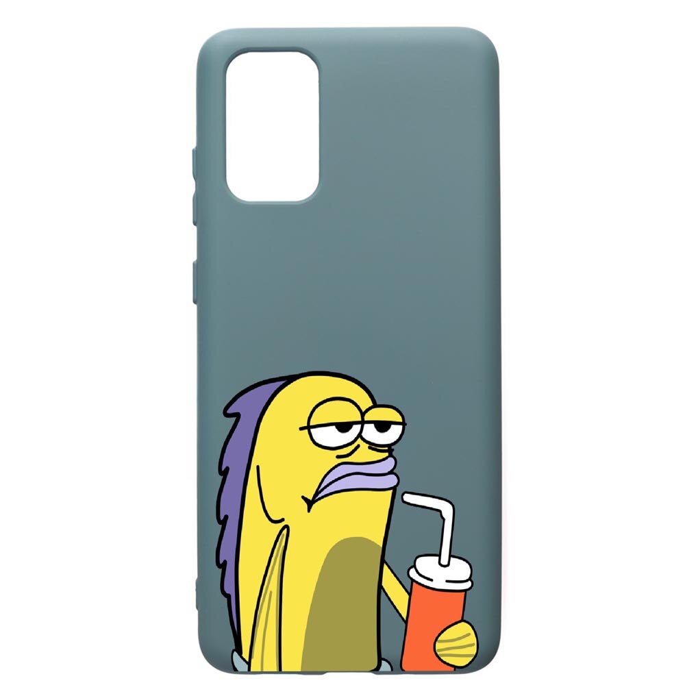 Husa Premium Silicon Compatibila Cu Samsung Galaxy S20 Plus, Meme, cu interiorul din material textil, protectie camera, Cornflower, PCF652
