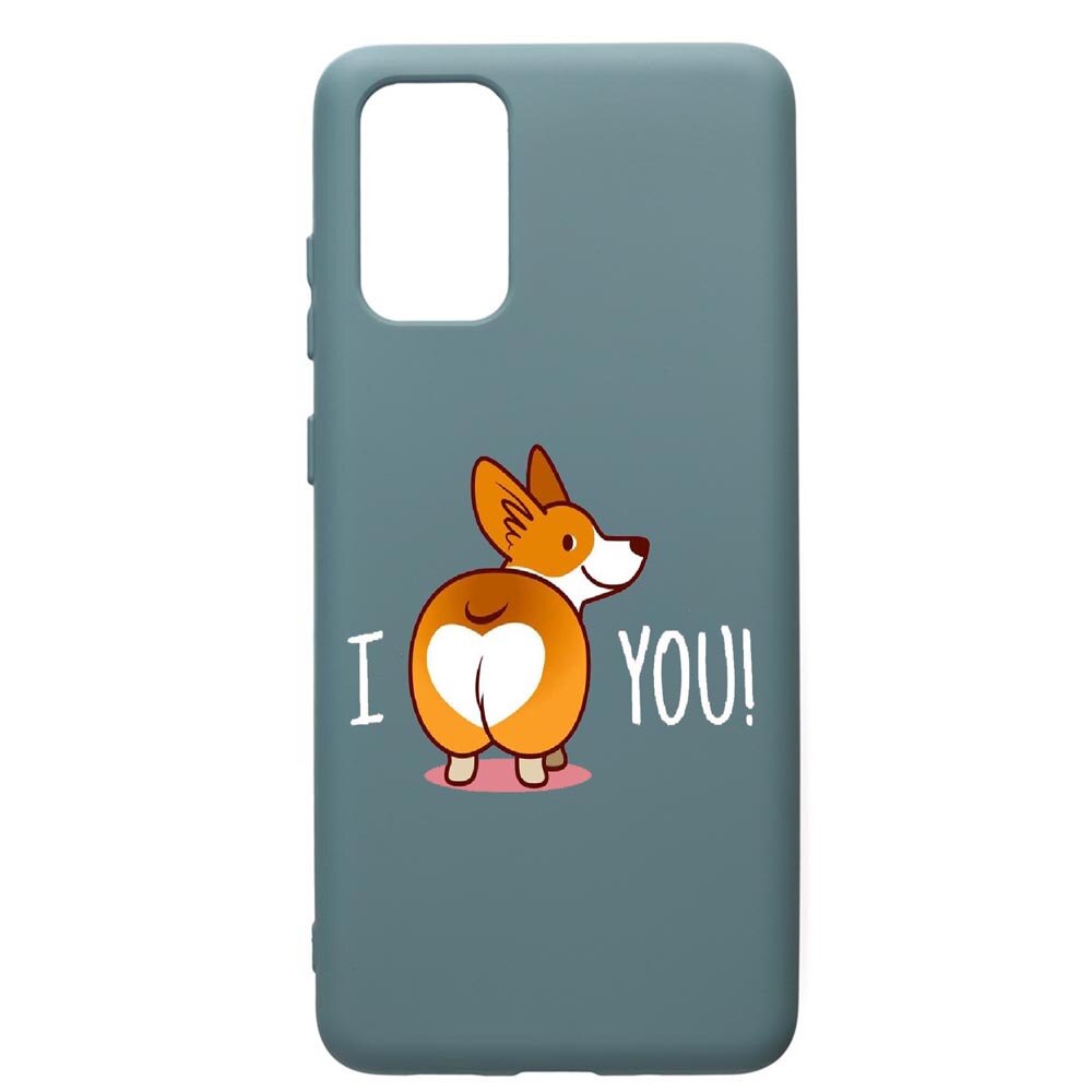 Husa Premium Silicon Compatibila Cu Samsung Galaxy S20 Plus, Sweet doggy Emoji, cu interiorul din material textil, protectie camera, Cornflower, PCF593