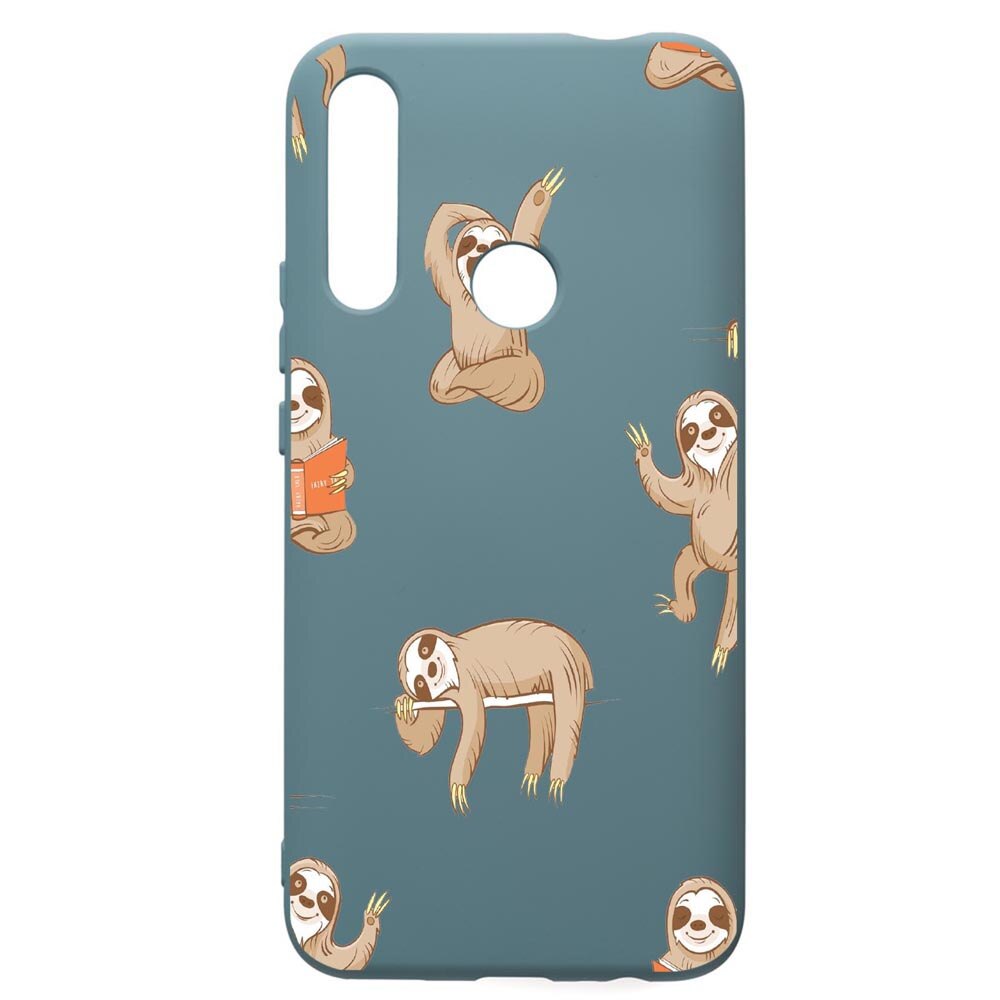 Husa Premium Silicon Compatibila Cu Huawei P Smart Z, Keep Calm - Be lazy, cu interiorul din material textil, protectie camera, Cornflower, PCF598