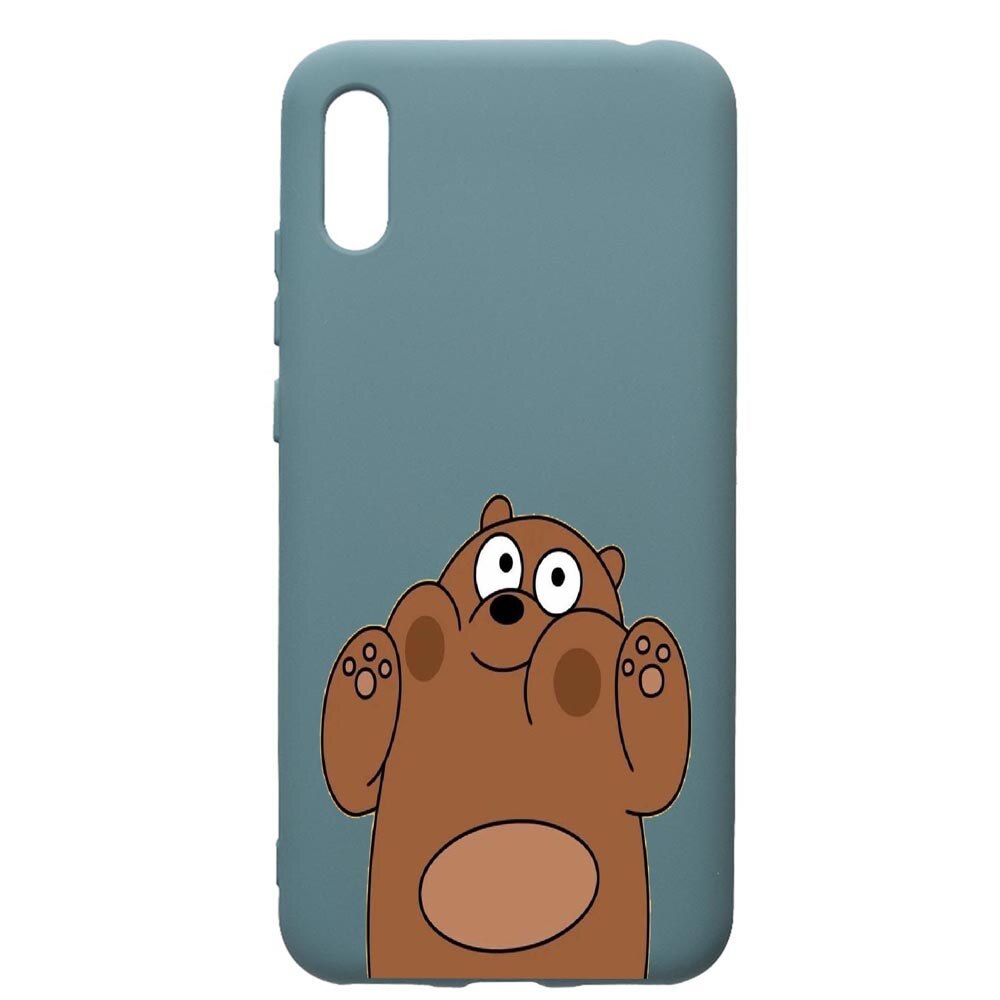 Husa Premium Silicon Compatibila Cu Huawei Y6 2019, Bears, cu interiorul din material textil, protectie camera, Cornflower, PCF589