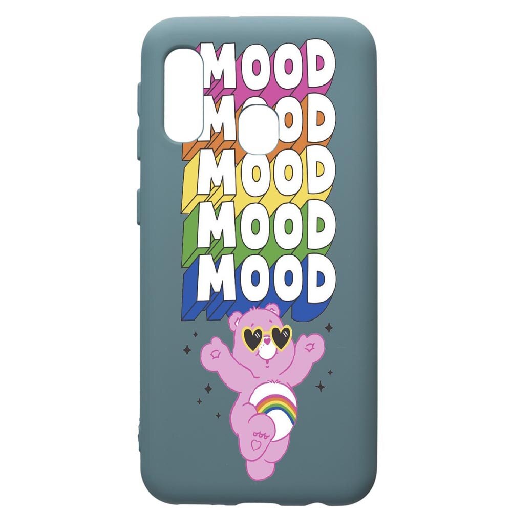 Husa Premium Silicon Compatibila Cu Samsung Galaxy A20E, Mood - Pink Bear, cu interiorul din material textil, protectie camera, Cornflower, PCF599
