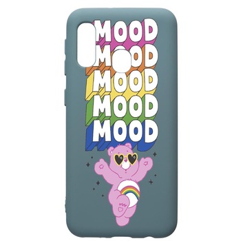 Husa Premium Silicon Compatibila Cu Samsung Galaxy A20E, Mood - Pink Bear, cu interiorul din material textil, protectie camera, Cornflower, PCF599 Husa Premium Silicon Compatibila Cu Samsung Galaxy A20E, Mood - Pink Bear, cu interiorul din material textil, protectie camera, Cornflower, PCF599