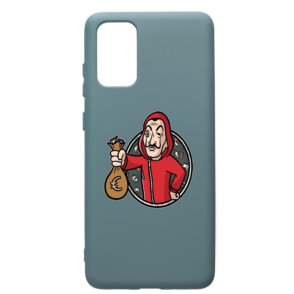 Husa Premium Silicon Compatibila Cu Samsung Galaxy S20 Plus, La Casa De Papel, cu interiorul din material textil, protectie camera, Cornflower, PCF700