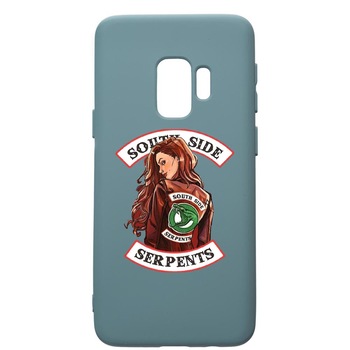 Husa Premium Silicon Compatibila Cu Samsung Galaxy S9, Riverdale - South Side Serpents, cu interiorul din material textil, protectie camera, Cornflower, PCF606 Husa Premium Silicon Compatibila Cu Samsung Galaxy S9, Riverdale - South Side Serpents, cu interiorul din material textil, protectie camera, Cornflower, PCF606