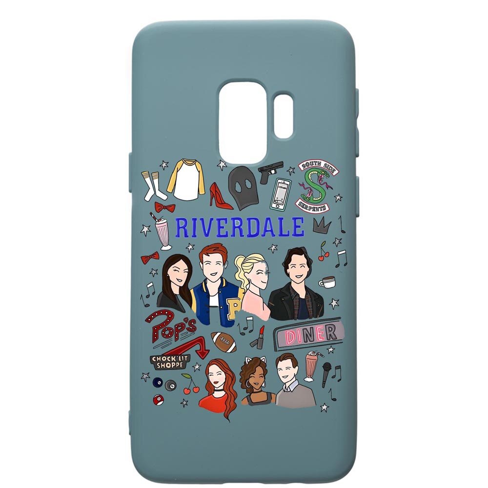 Husa Premium Silicon Compatibila Cu Samsung Galaxy S9, Riverdale, cu interiorul din material textil, protectie camera, Cornflower, PCF607