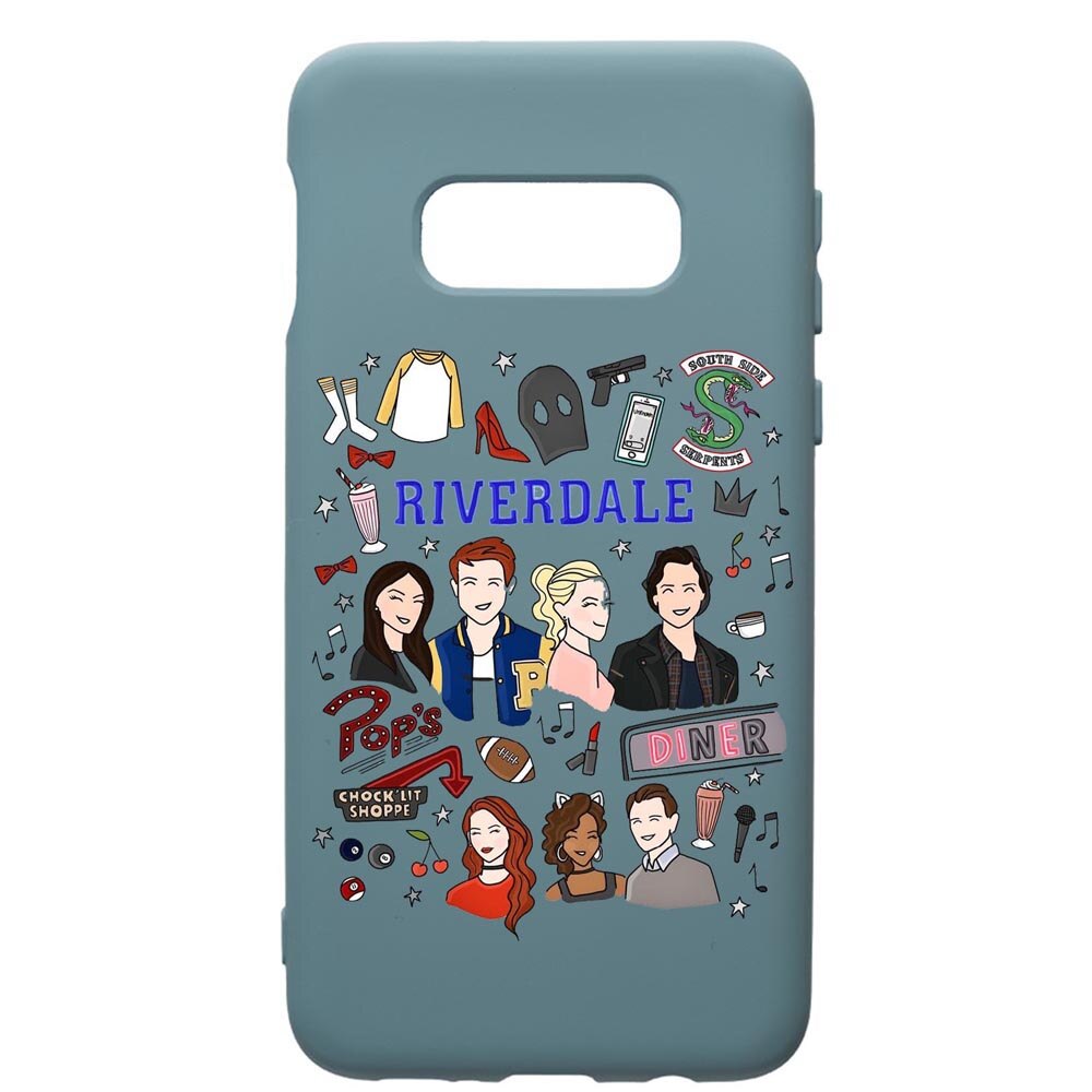 Husa Premium Silicon Compatibila Cu Samsung Galaxy S10, Riverdale, cu interiorul din material textil, protectie camera, Cornflower, PCF607