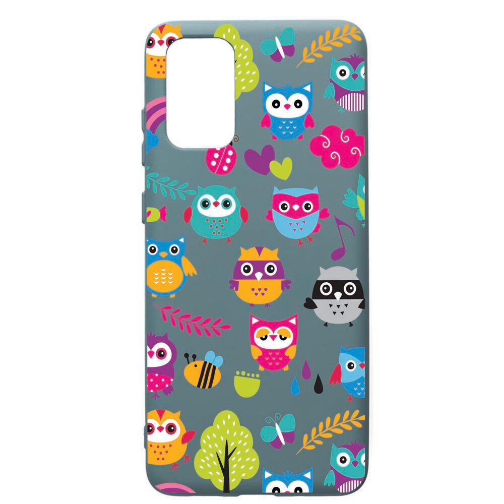 Husa Premium Silicon Compatibila Cu Samsung Galaxy S20 Plus, OWL, cu interiorul din material textil, protectie camera, Cornflower, PCF43